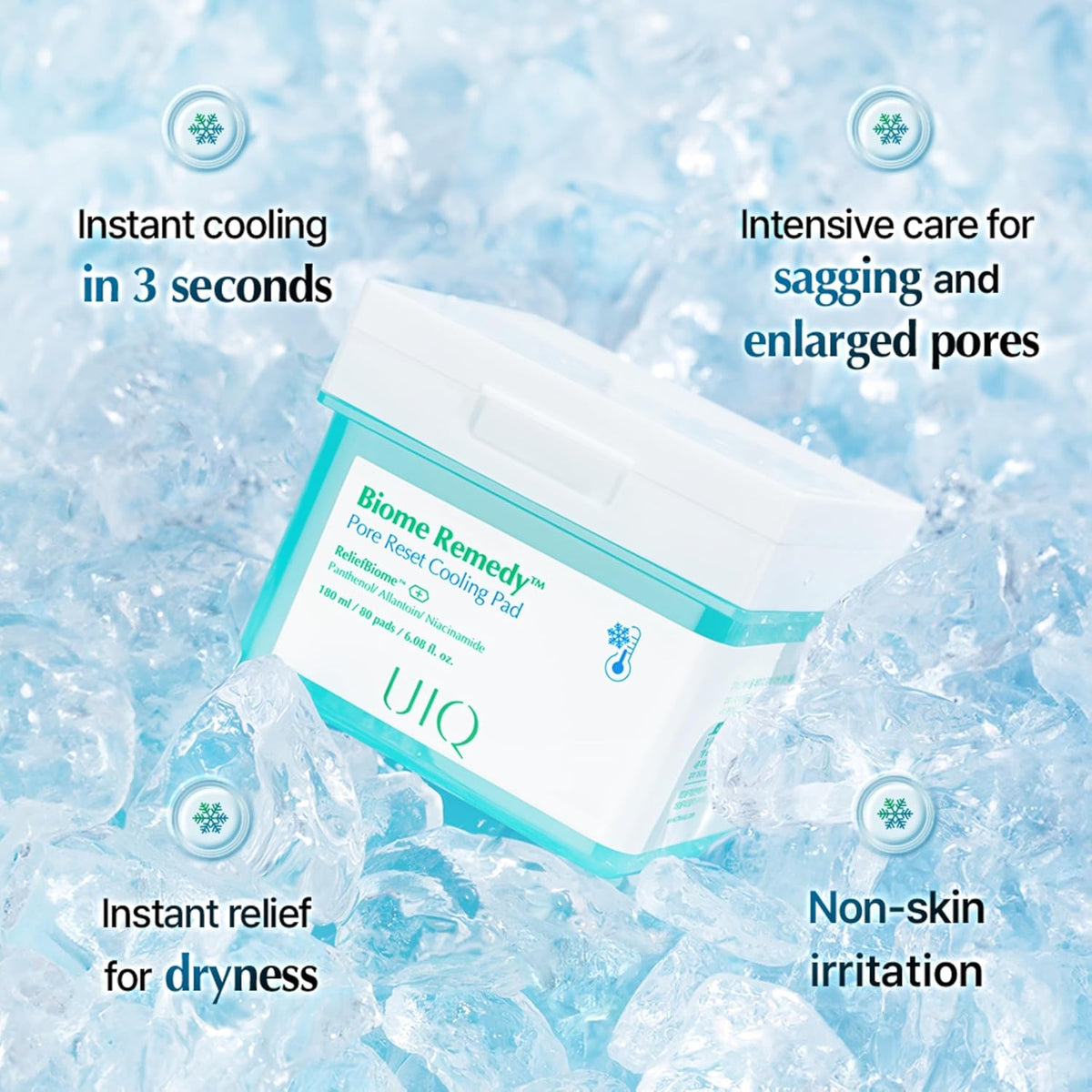 UIQ Biome Remedy Pore Care Cooling Pad 80 pcs